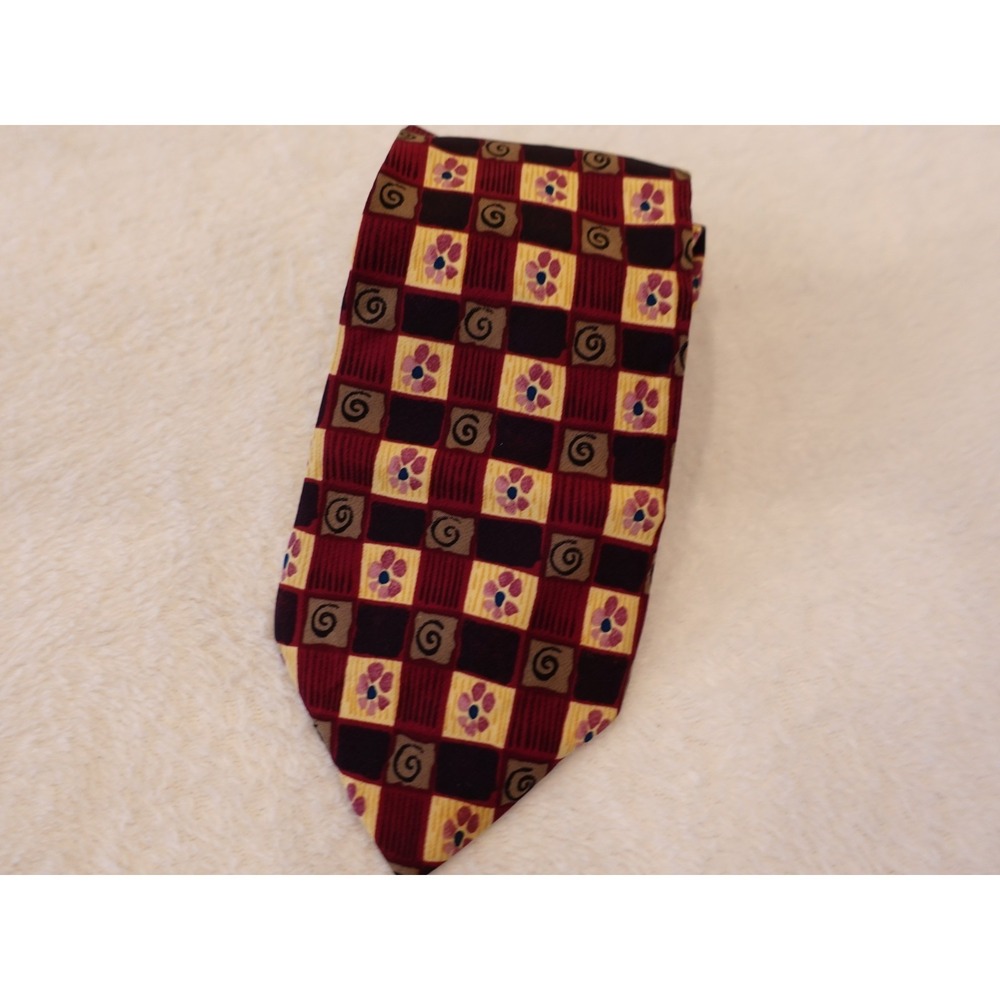 J. Garcia Collection‎ 100% Silk Tie Snail Garden Blue Red Yellow Limited Nine